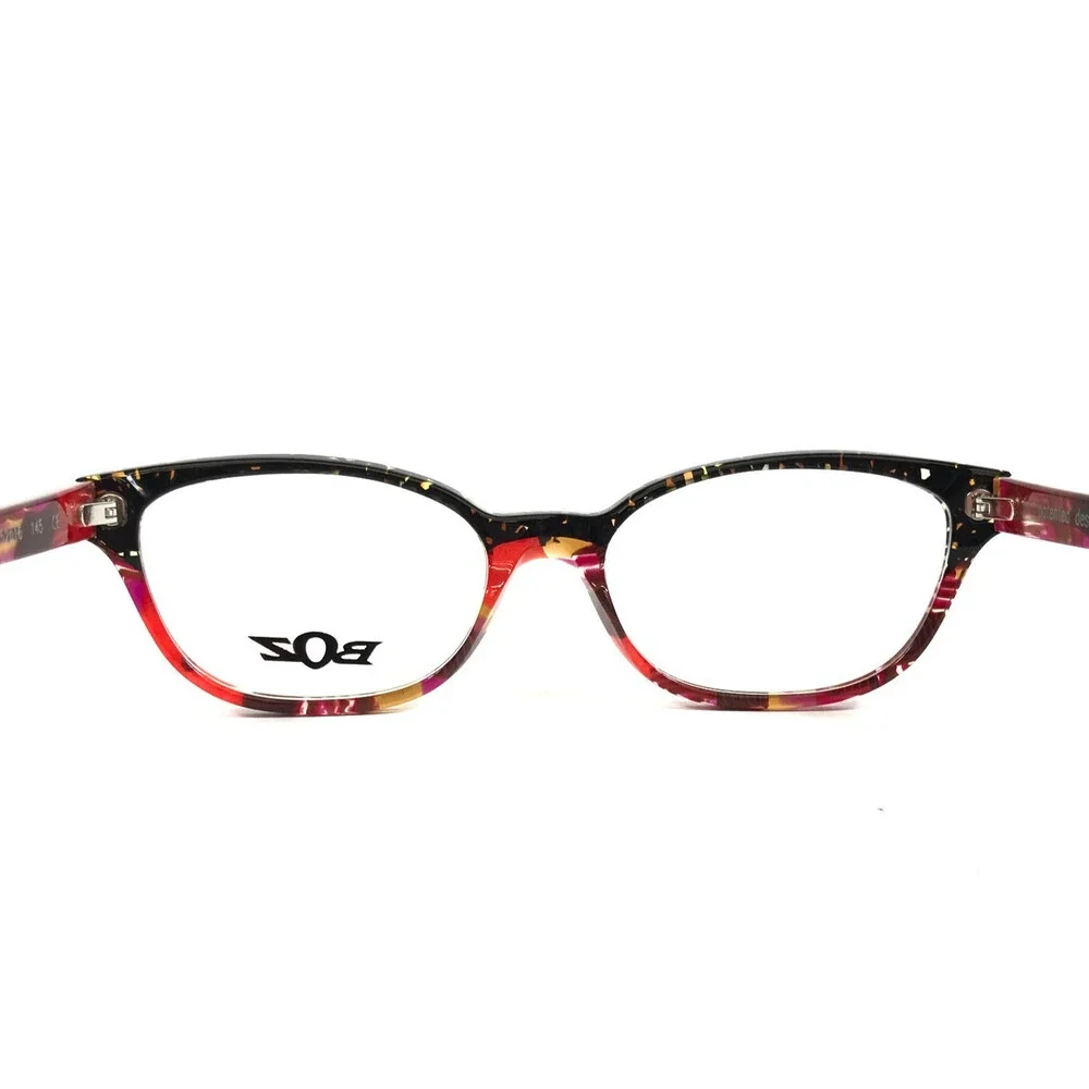 BOZ Eyeglasses Frames VANINA 9333 Black Pink Red Brown Marble 52-16-145